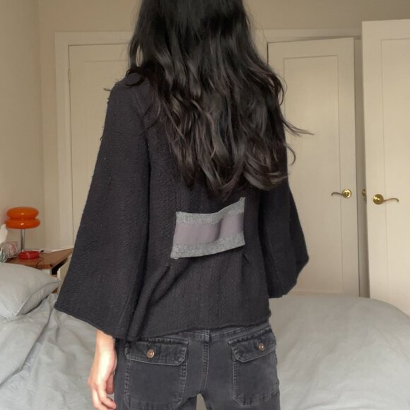 Vintage Mercer and Madison Button Tie Jacket w Cropped Sleeve - Picture 6 of 8